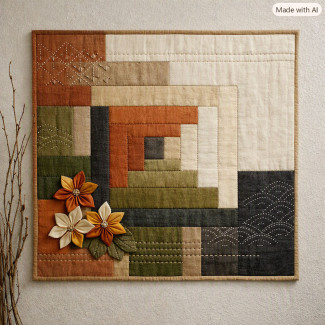 Kurs 11-28-1: Modern Log Cabin mit Sashiko-Akzenten
