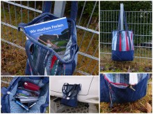 Tasche aus Jeansnähten