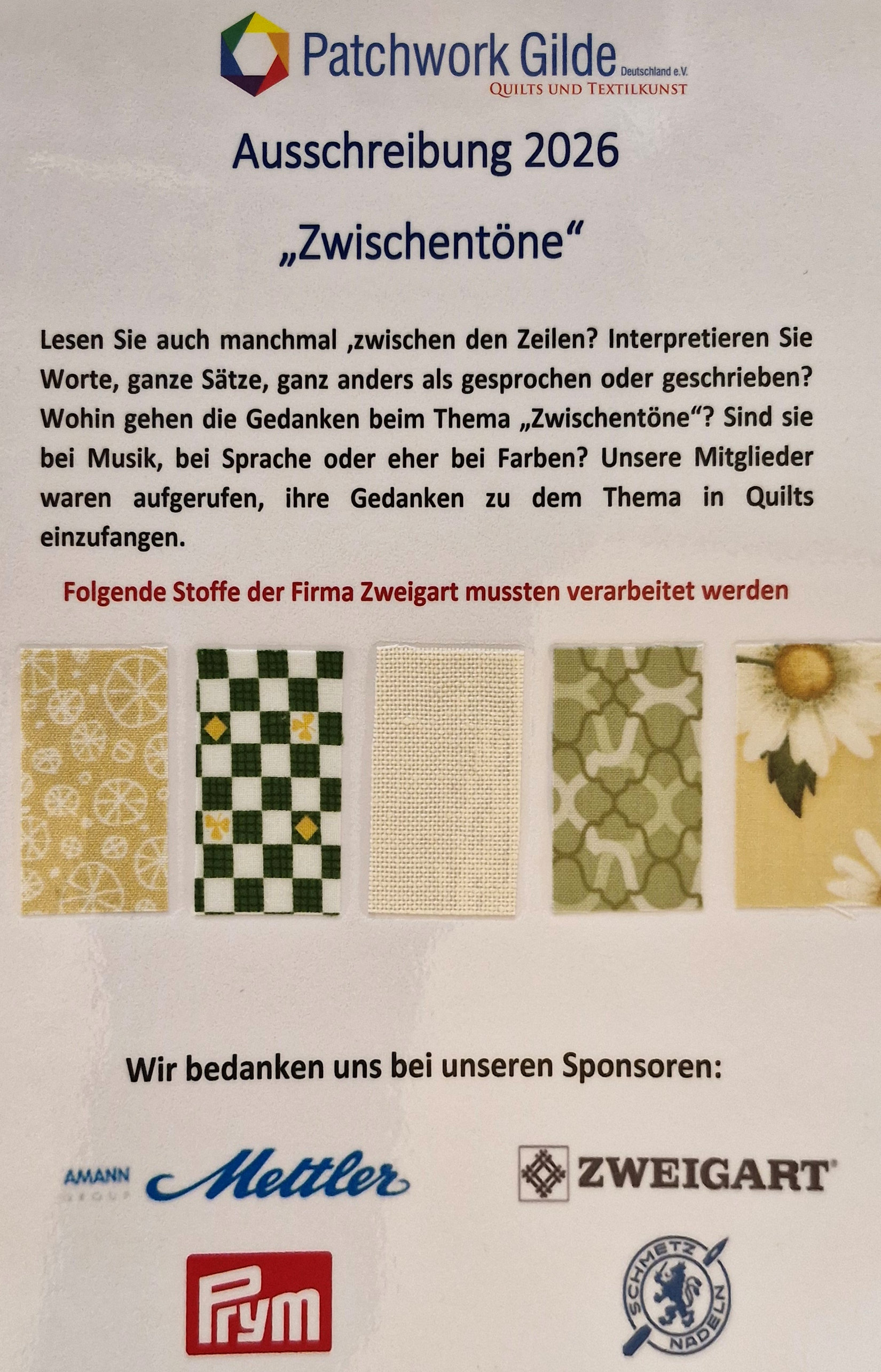 Ausschreibung "Zwischentöne"