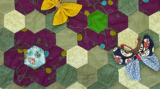 Gregor Marr, „Schmetterlingswiese“, 40 x 40 cm, Detail