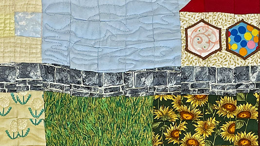 Lisa Marie Treinat, „Der Stadtpark“, 40 x 40 cm, Detail