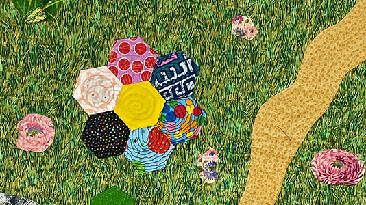 Tabitha Wachenheim, „Flowers Paradise“, 40 x 40 cm, Detail