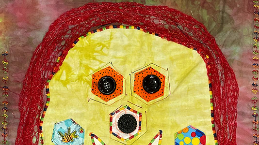 Thale Podacker, „Monster Marlene“, 40 x 40 cm, Detail