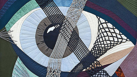 Ursula Bierbaumer-Bohle, „Vernetzt“, 90 x 90 cm