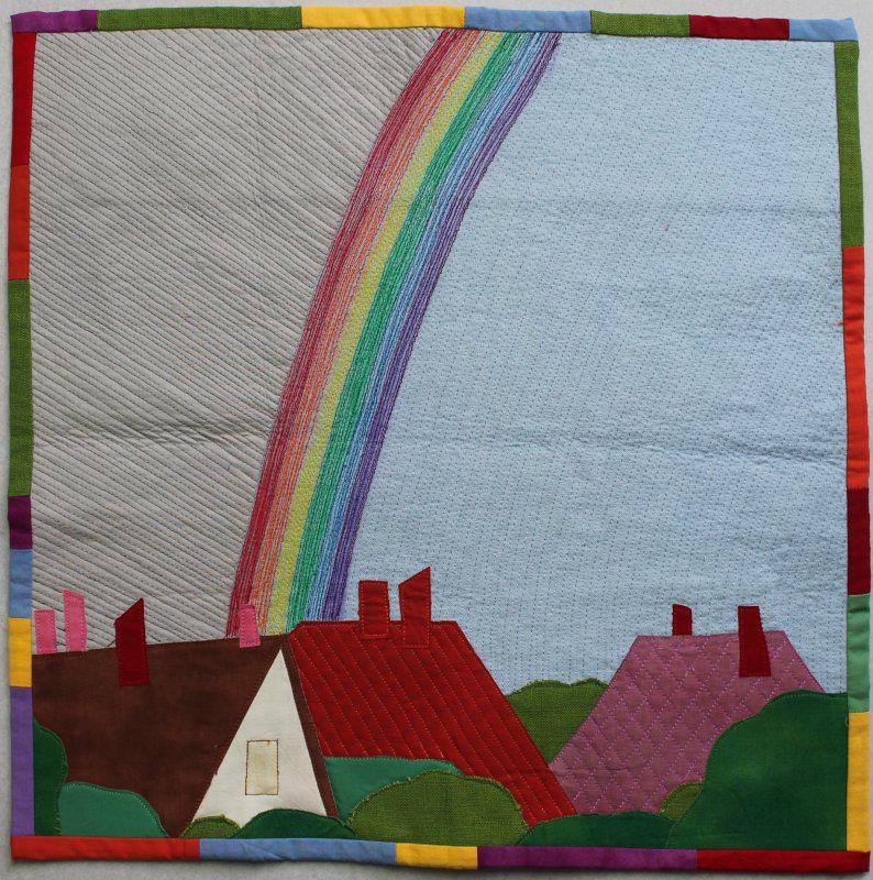 1. Platz - Vivienne Wagner, „Regenbogen über der Stadt“