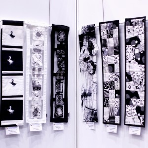Blick in die Ausstellung - QuilThuer - ...einfach nur schwarz-weiss
