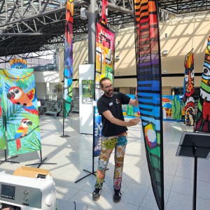 Florian Janich - Bannerinnung - Blick in Ausstellung und Kurs