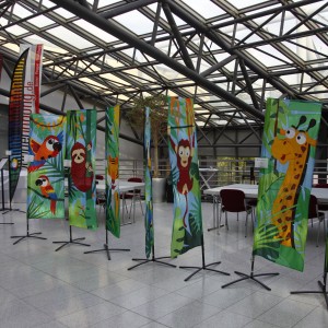 Florian Janich - Bannerinnung - Blick in Ausstellung und Kurs