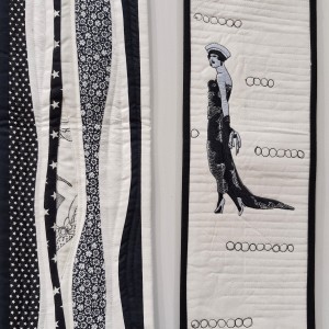 Blick in die Ausstellung - QuilThuer - ...einfach nur schwarz-weiss