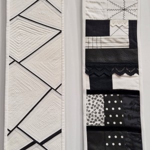 Blick in die Ausstellung - QuilThuer - ...einfach nur schwarz-weiss