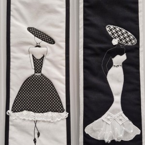 Blick in die Ausstellung - QuilThuer - ...einfach nur schwarz-weiss