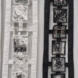 Blick in die Ausstellung - QuilThuer - ...einfach nur schwarz-weiss