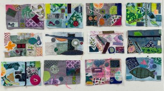 Patchwork, Nähen, Textilcollagen, Stoffdruck, Buchbinden, Papier - an diesem Wochenende entstehen unglaublich ausdrucksstarke textile Bücher