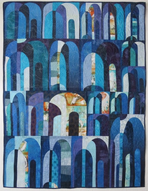Blaue Stadt Kristine SELBMANN 95 x 124 cm