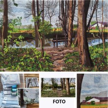 Beispiel: childhood memory - genähtes Bild aus Stoff