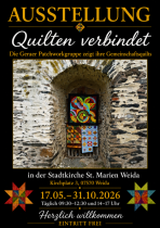 Quilt-Ausstellung Patchworkgruppe Gera Wida 2026