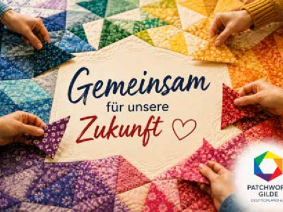 KI-generiert mit Chat GPT (Open AI), unter Verwendung des Logos der Patchwork Gilde Deutschland e.V. 